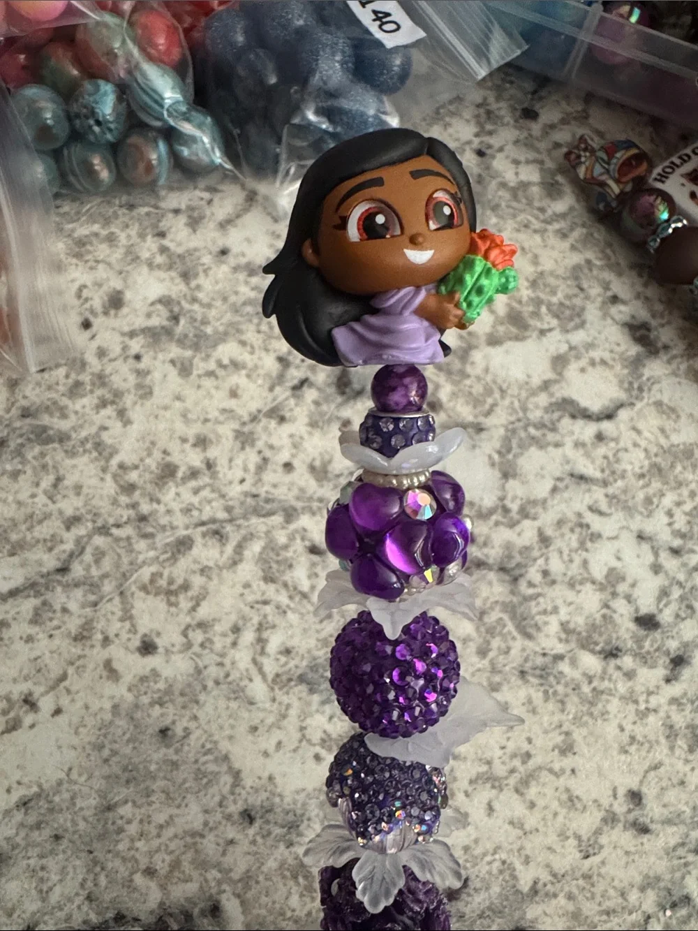 NWOT Disney Doorables Isabela Madrigal Beaded Pen Handmade by Me